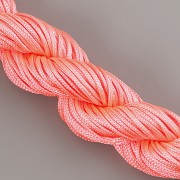 Šnůrka SPLÉTANÁ - neonová růžová - 1mm