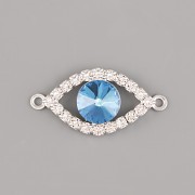 Přívěsek OKO MEZIČLÁNEK pro Rivoli Swarovski 8mm - rhodium