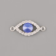 Přívěsek OKO MEZIČLÁNEK pro Rivoli Swarovski 6mm - rhodium