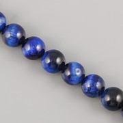 Korálky z minerálů - Lapis Lazuli tygří oko - 8mm